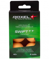 Мячи для настольного тенниса Roxel 2* Swift оранжевый 6 шт. УТ-00015363